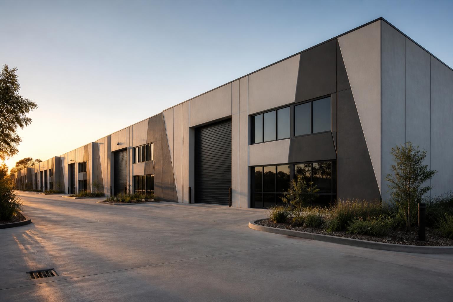 BE22 industrial estate at dusk